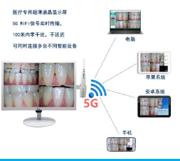 佰嘉莉無線口腔內窺鏡+19寸超薄多媒體顯示屏一體機CF-988